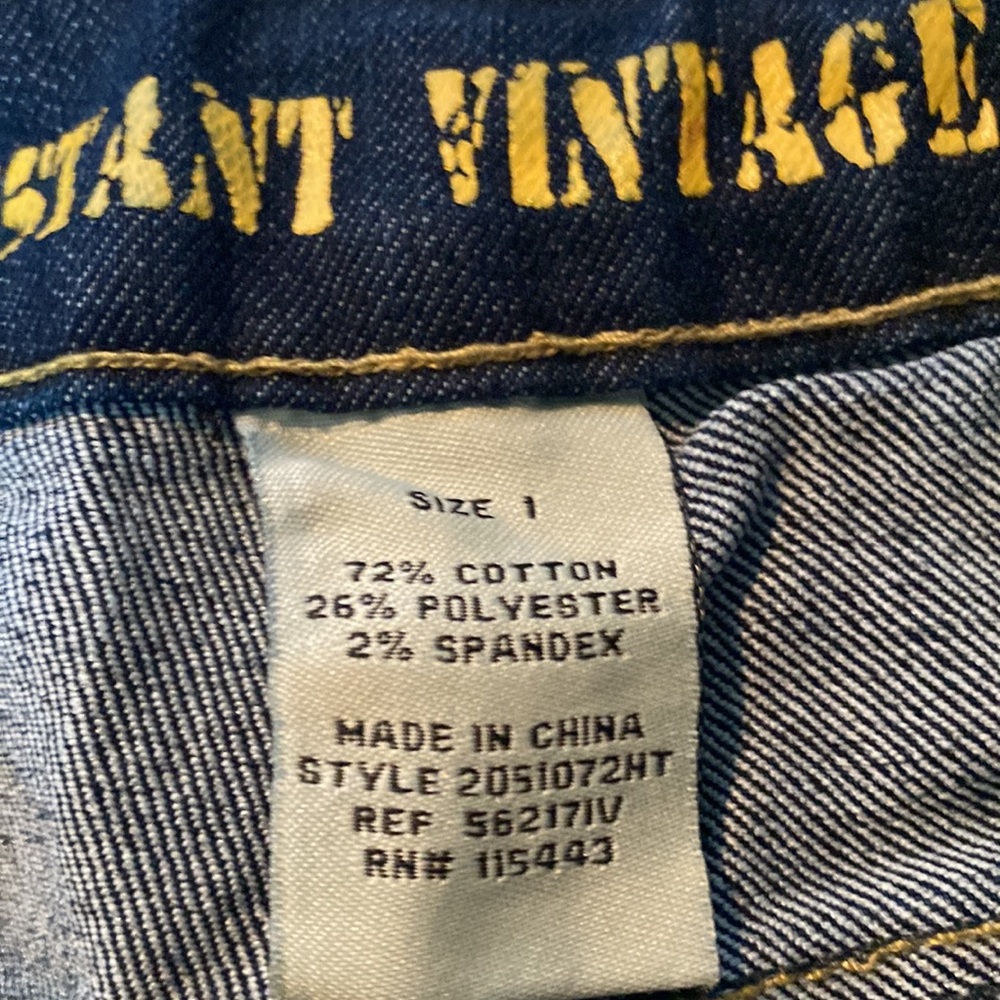 NWT Instant Vintage Denim Capri Jeans - Picture 3 of 9